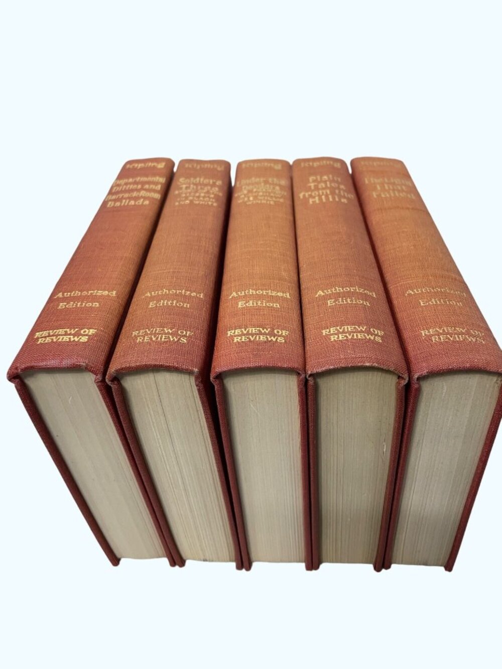 Rudyard Kipling Authorized Edition 5 Book Set Vintage Hardcover Classics 1917